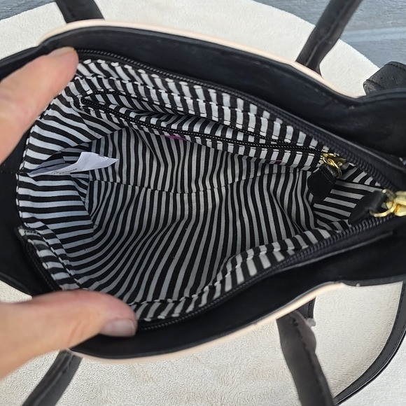 Betsey Johnson Pink & Black Cat Motif Crossbody Bag - Picture 8 of 16